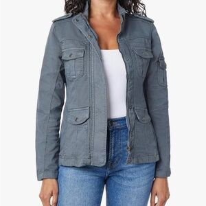 Euc Kensie Distressed Gray Utility Jacket